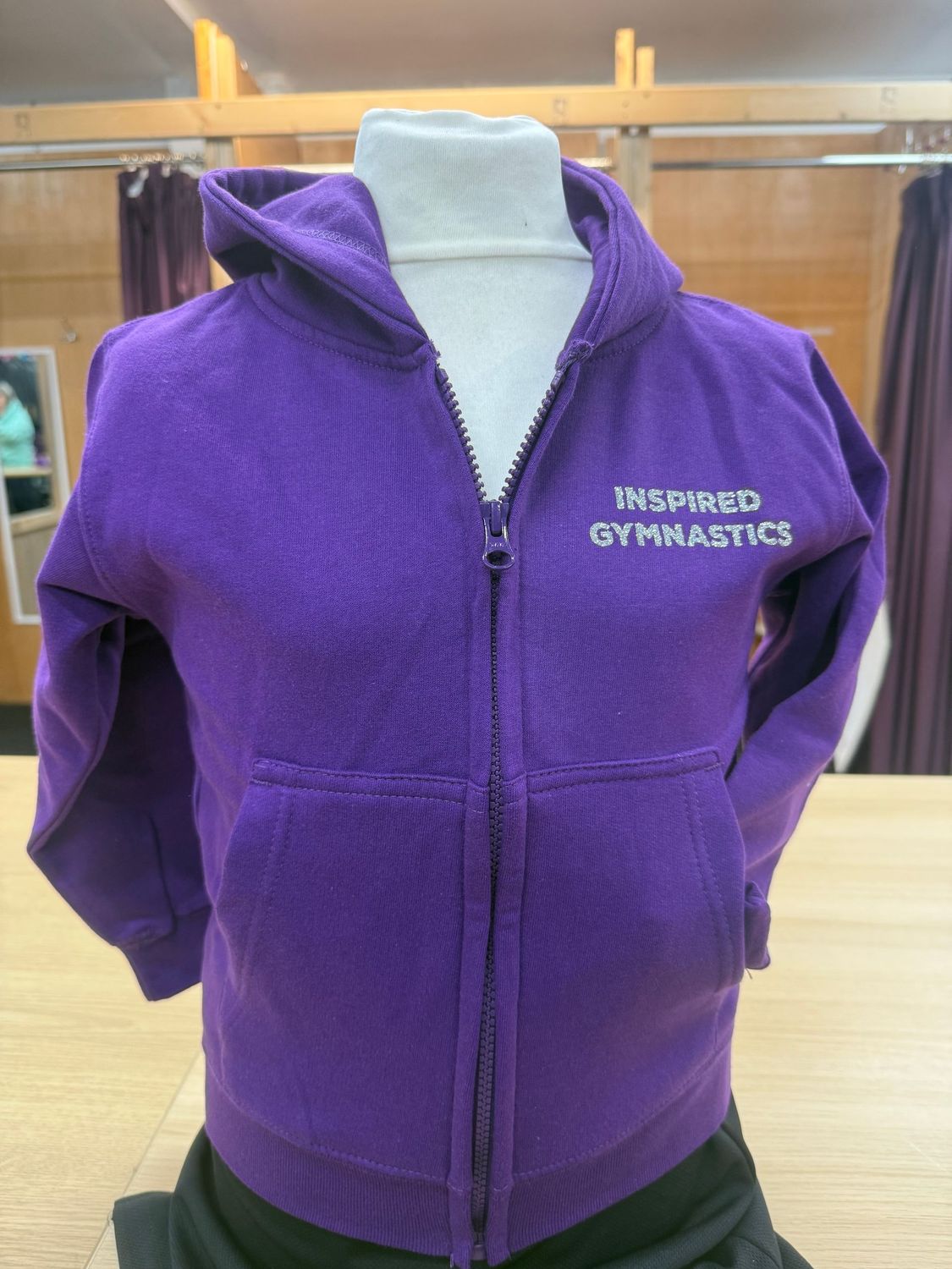 Purple Inspired Gymnastics Zipped  Hoodie