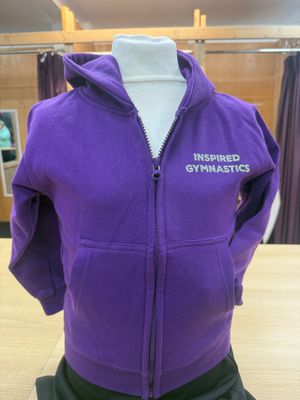 Purple Inspired Gymnastics Zipped  Hoodie