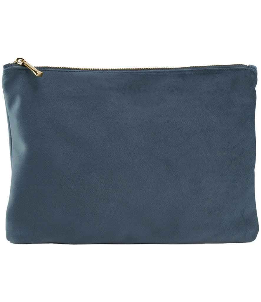 Christmas  Velvet Accessory Pouch, Colour of Bag: Blue Topaz