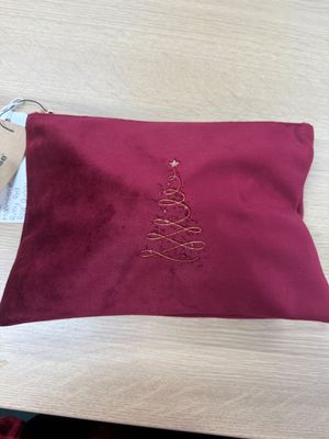 Christmas  Velvet Accessory Pouch