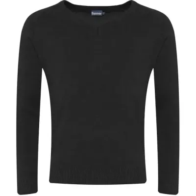 Black V Neck Jumper (Optional)