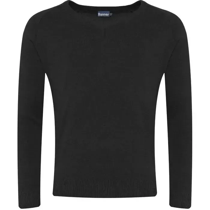 Black V Neck Jumper (Optional)