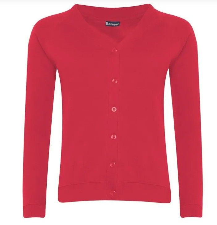 Plain Red Cardigan