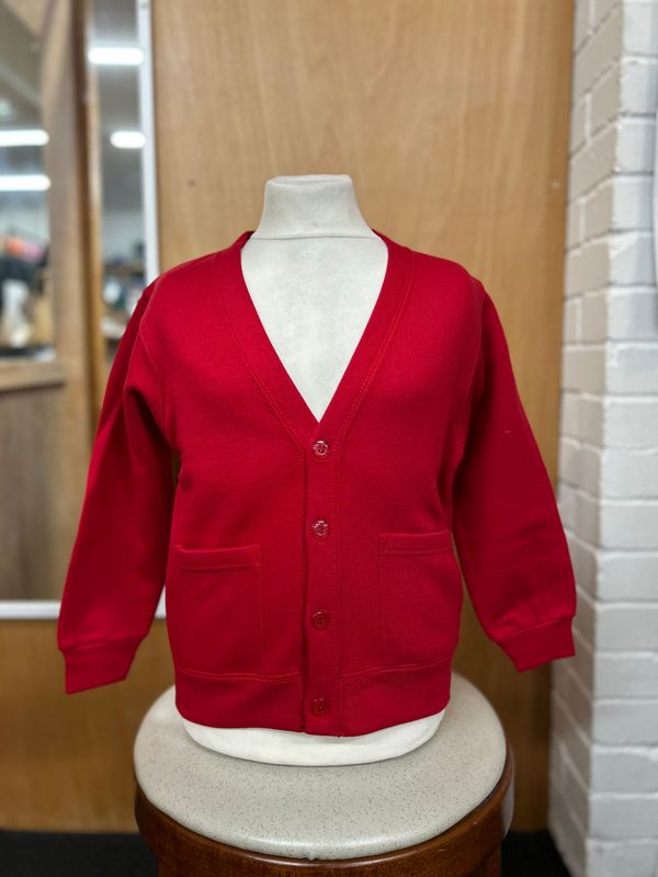 Plain Red Cardigan