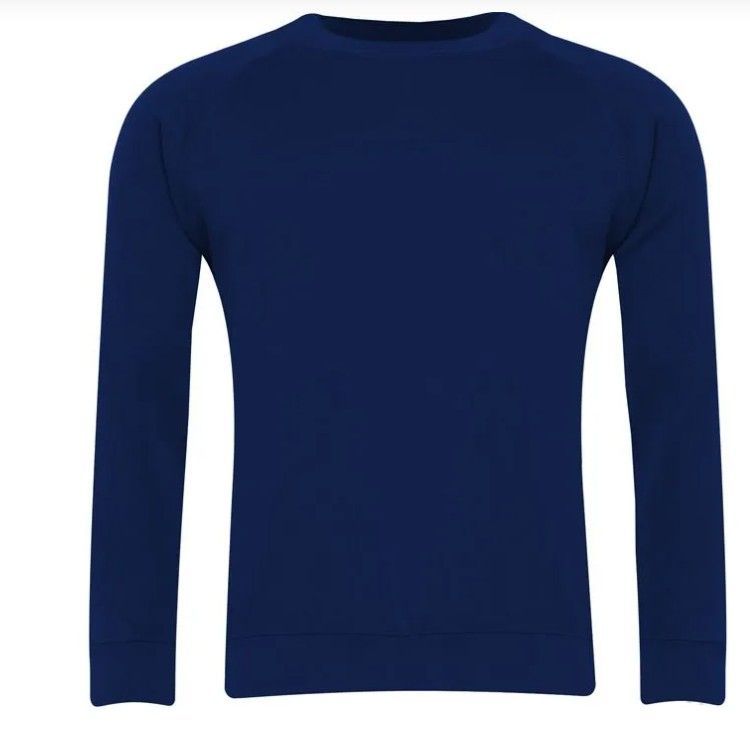 Plain Navy Round Neck Sweatshirt