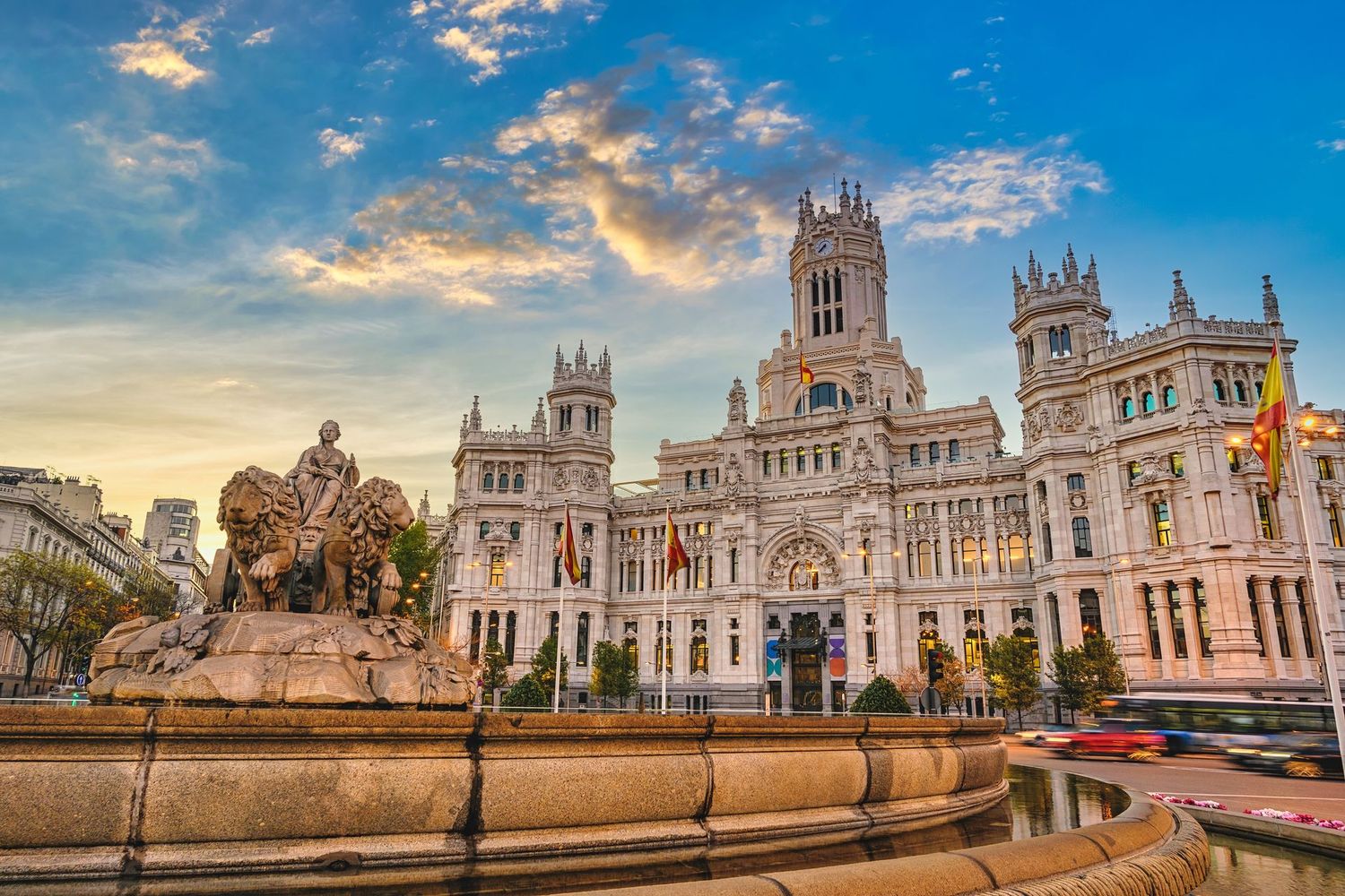 La fontaine Cibeles à Madrid