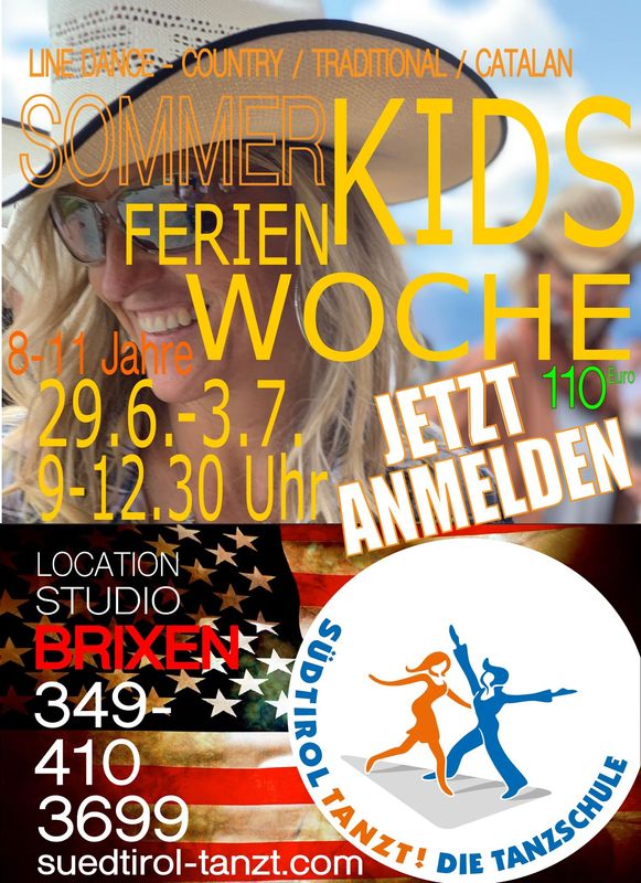 COUNTRY LINE DANCE KIDS 8-11 Jahre Brixen 29/06/26