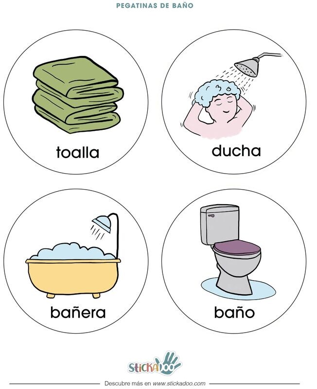 Bathroom Stickers Spanish
