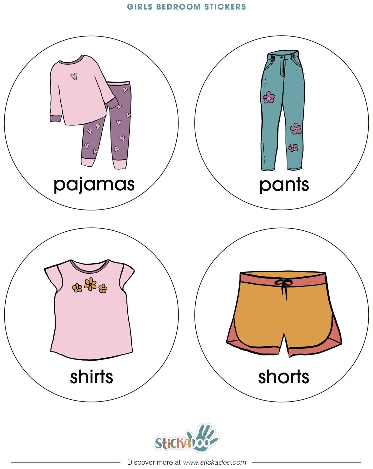 Girls Clothing Stickers English