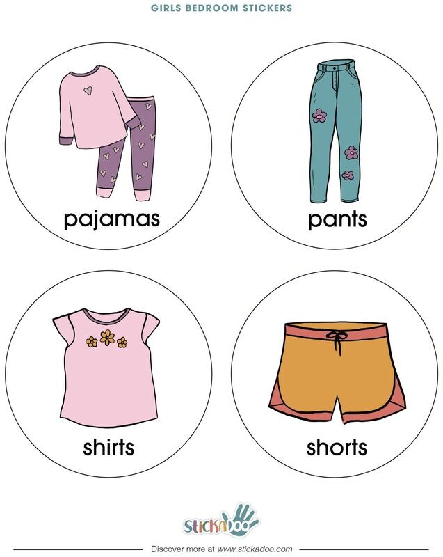 Girls Clothing Stickers English