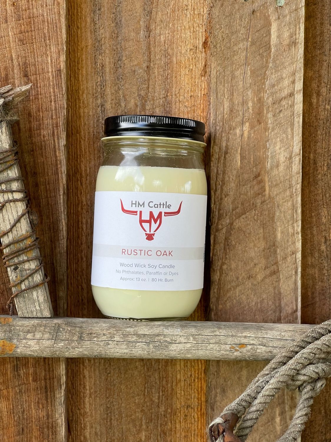 Rustic Oak - Wood Wick Soy Candle