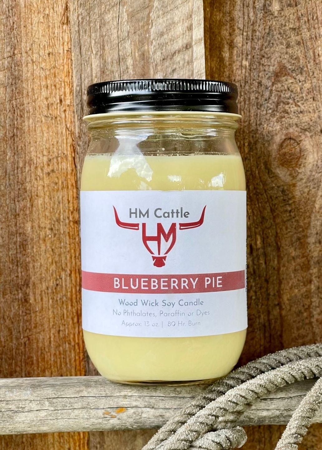 Blueberry Pie - Wood Wick Soy Candle