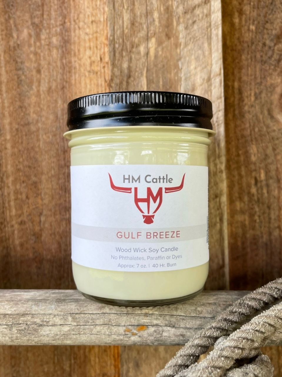 Gulf Breeze - Wood Wick Soy Candle