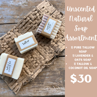Unscented Tallow Soap Assortment Unscented Tallow Soap Assortment