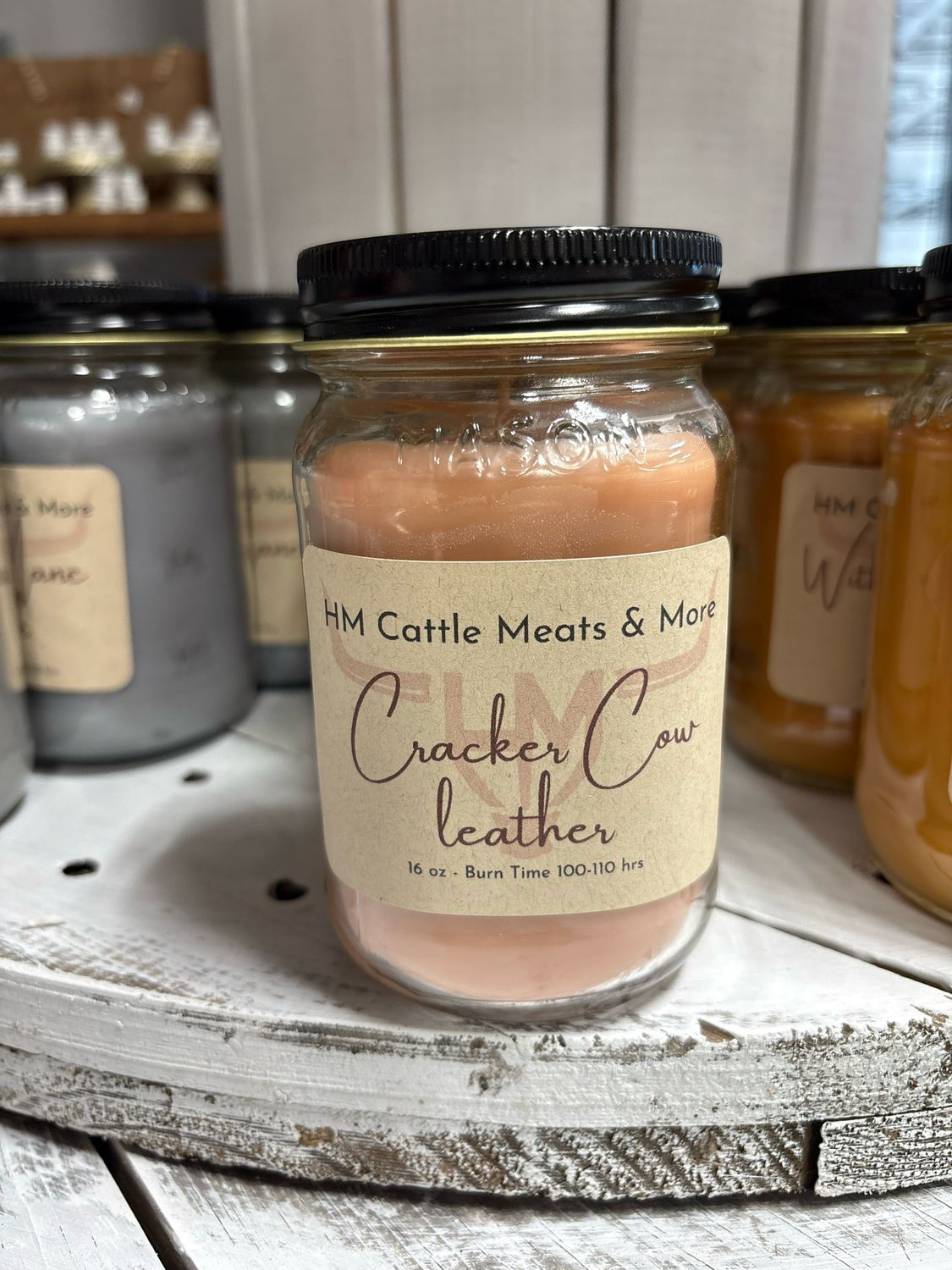 Cracked cow leather 16 oz