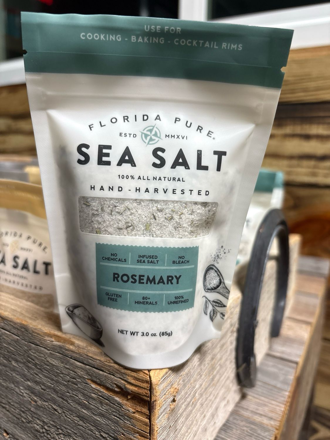 Florida Pure Sea Salt Rosemary 3 oz Pouch Florida Pure Sea Salt Rosemary 3 oz Pouch