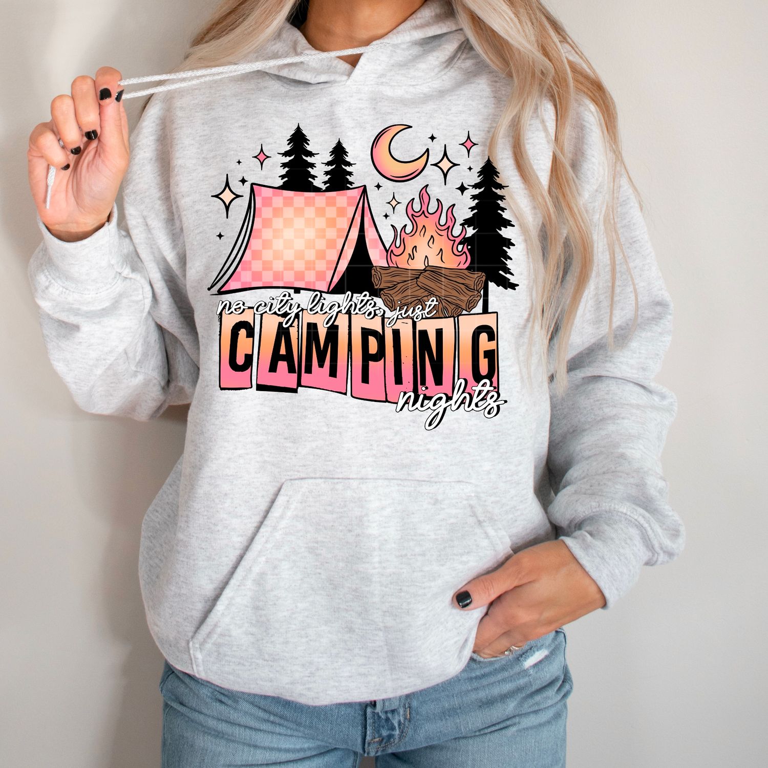 No city lights, just Camping nights DTF Transfer