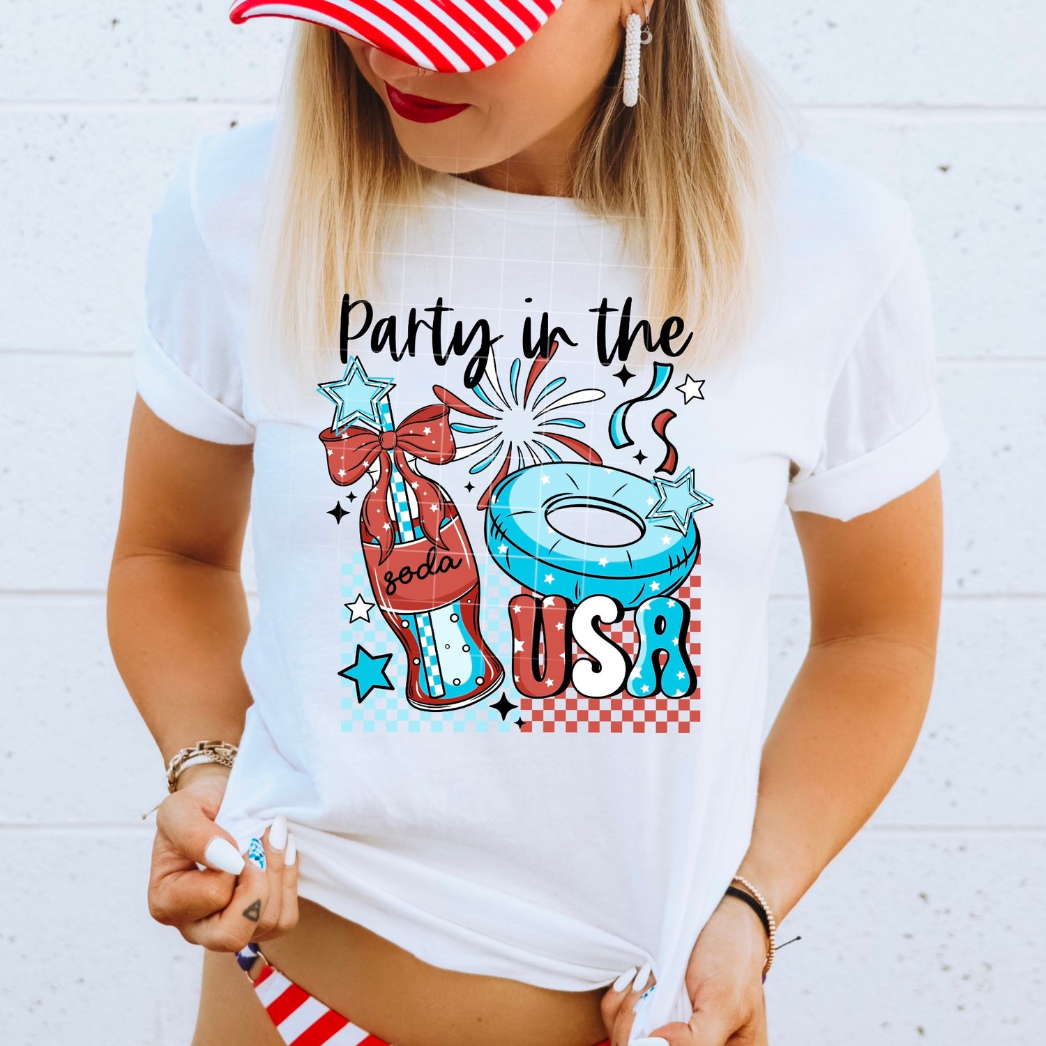 Party in the USA patriotic July 4th  DTF Transfer