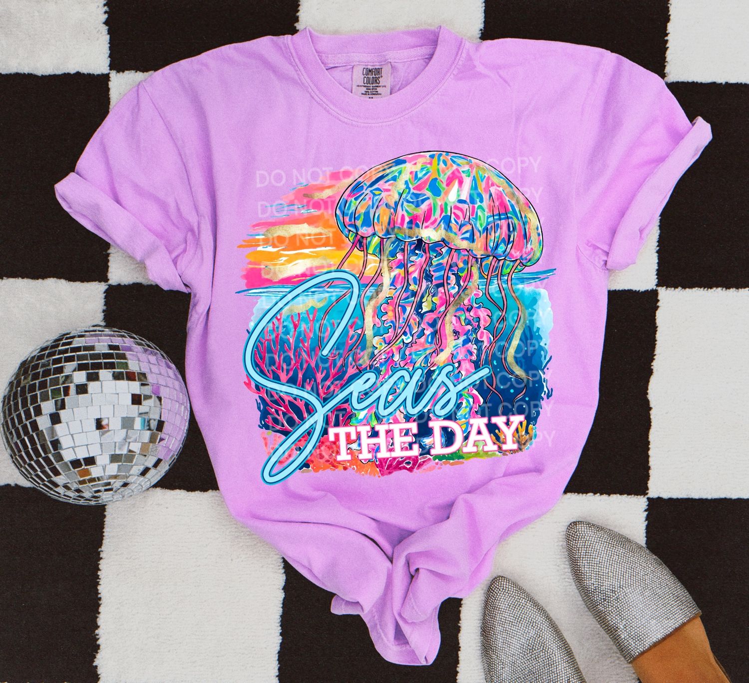 Seas the day summer beach DTF Transfer