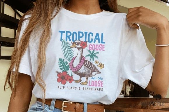  Tropical Goose on the loose summer DTF Transfer