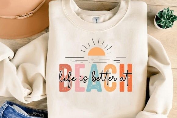 Life is better at the beach summer DTF Transfer