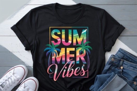 Summer vibes colorful DTF Transfer