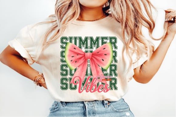 Summer vibes watermelon DTF Transfer