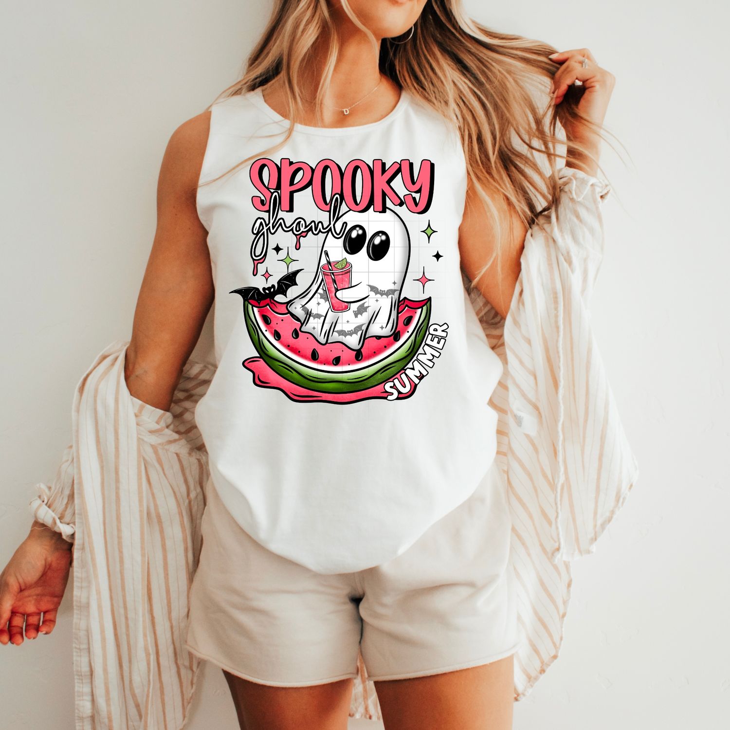 Spooky ghoul summer watermelon DTF Transfer