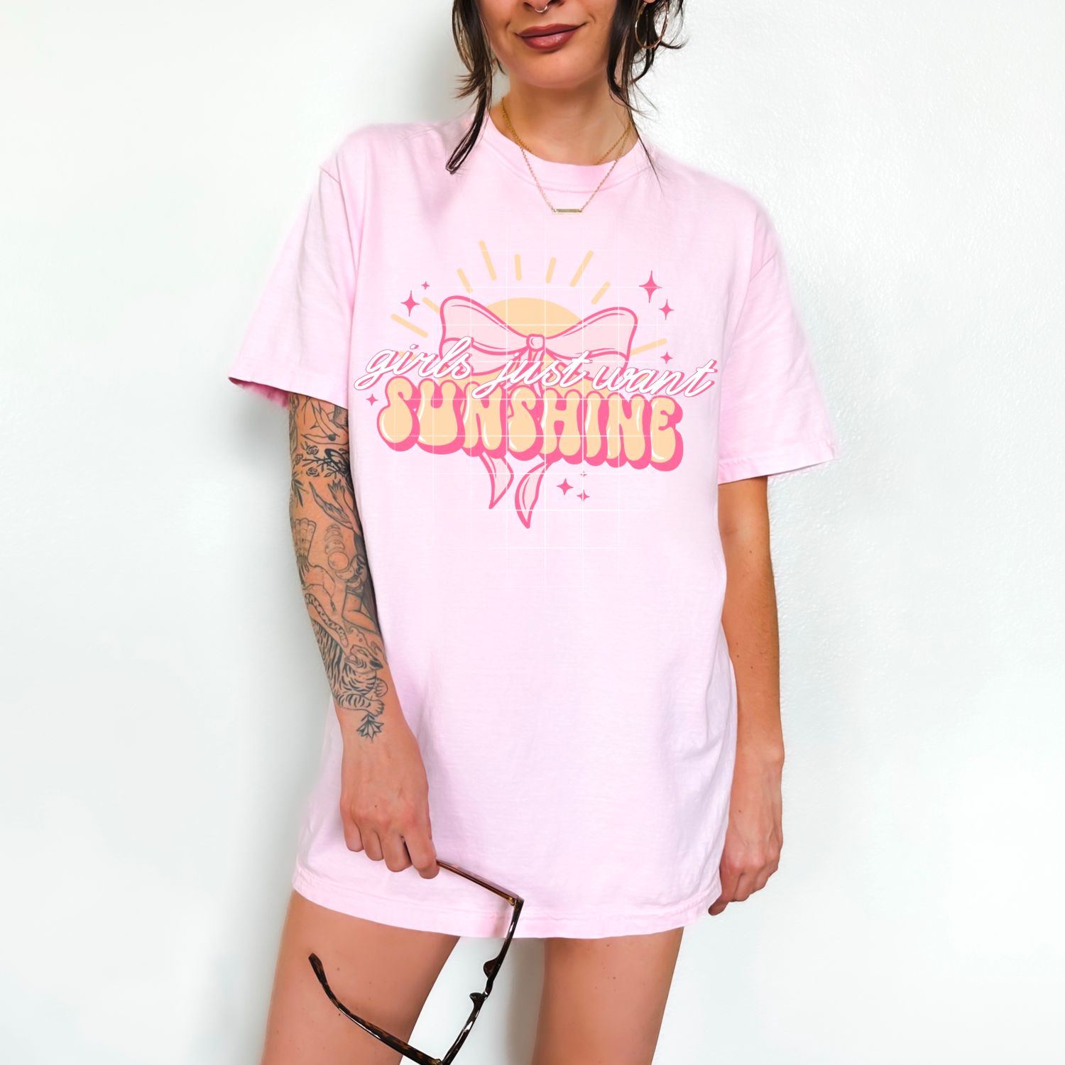 Girls just want sunshine summer coquette bow DTF Transfer