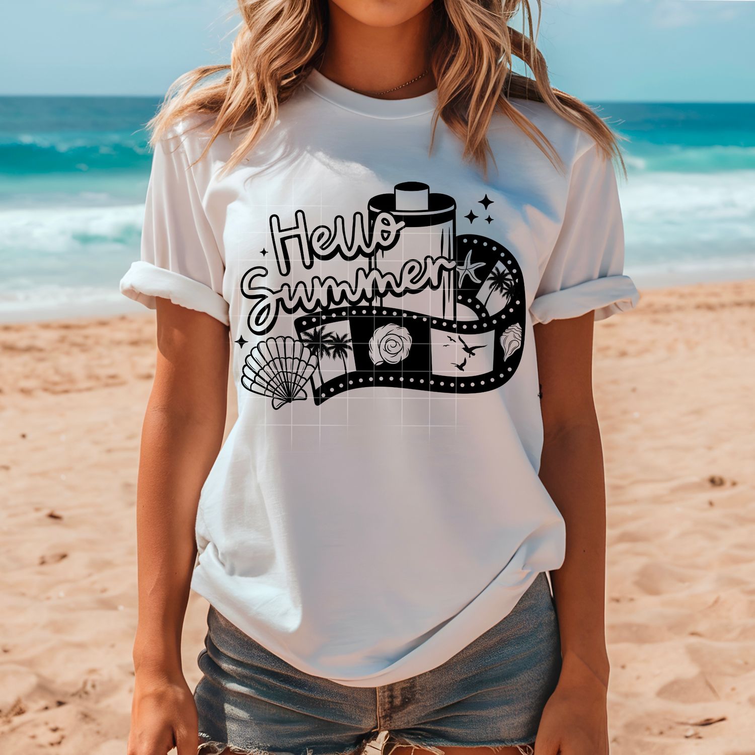 Hello summer photo film DTF Transfer