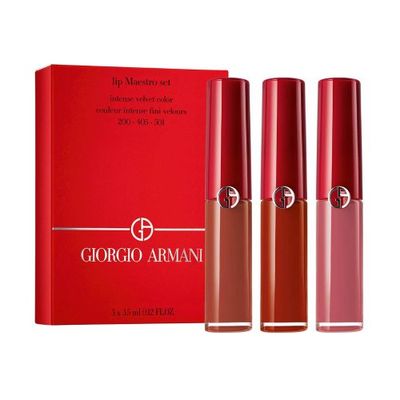 Armani Beauty Mini Lip Maestro Liquid Matte Lipstick Trio