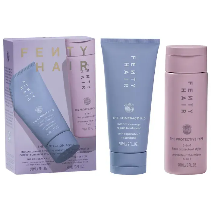 Fenty Beauty by Rihanna  The Protection Posse Instant Damage Repair Treatment + Heat Protectant Set