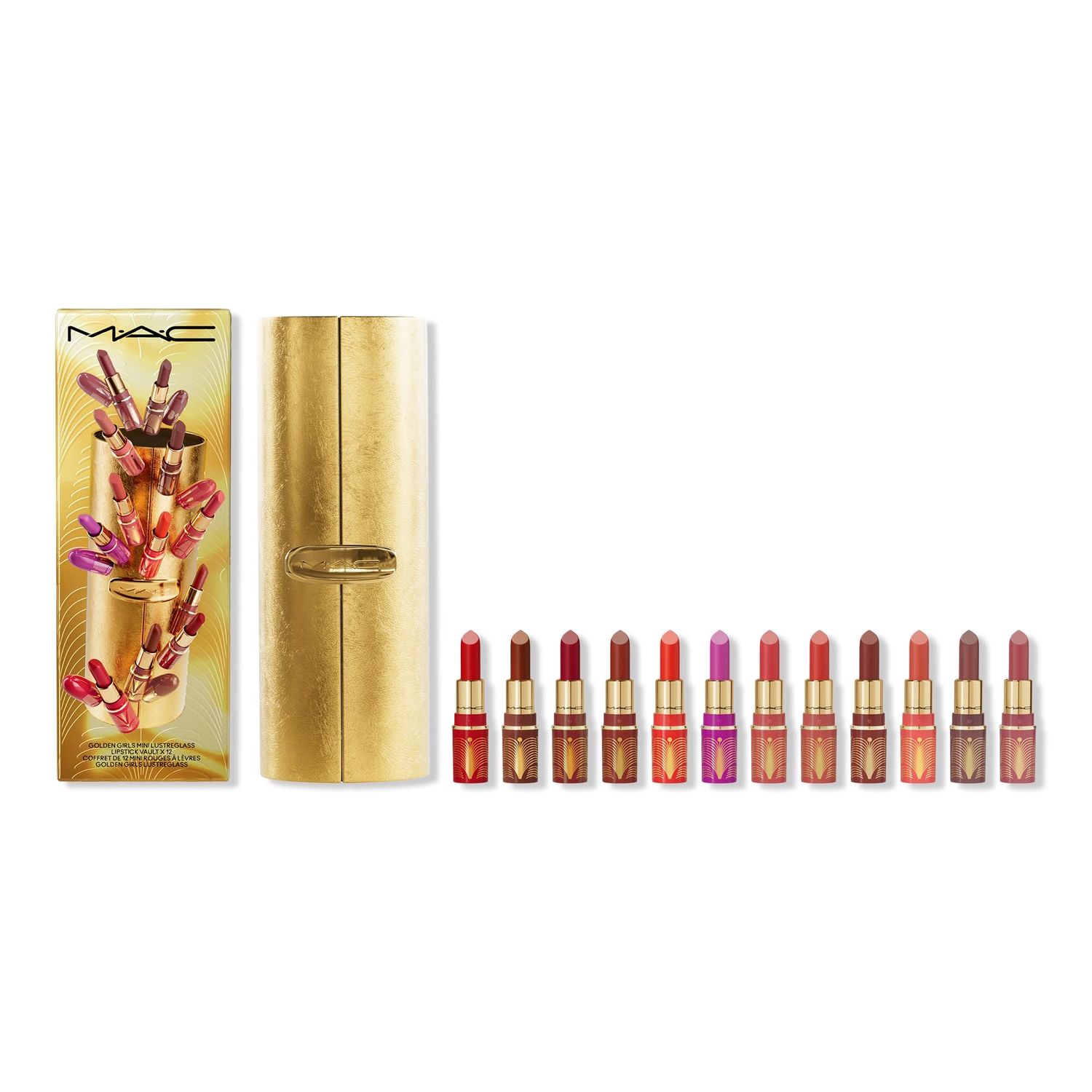 MAC Golden Girls Mini Lustreglass Lipstick Set $180 Value