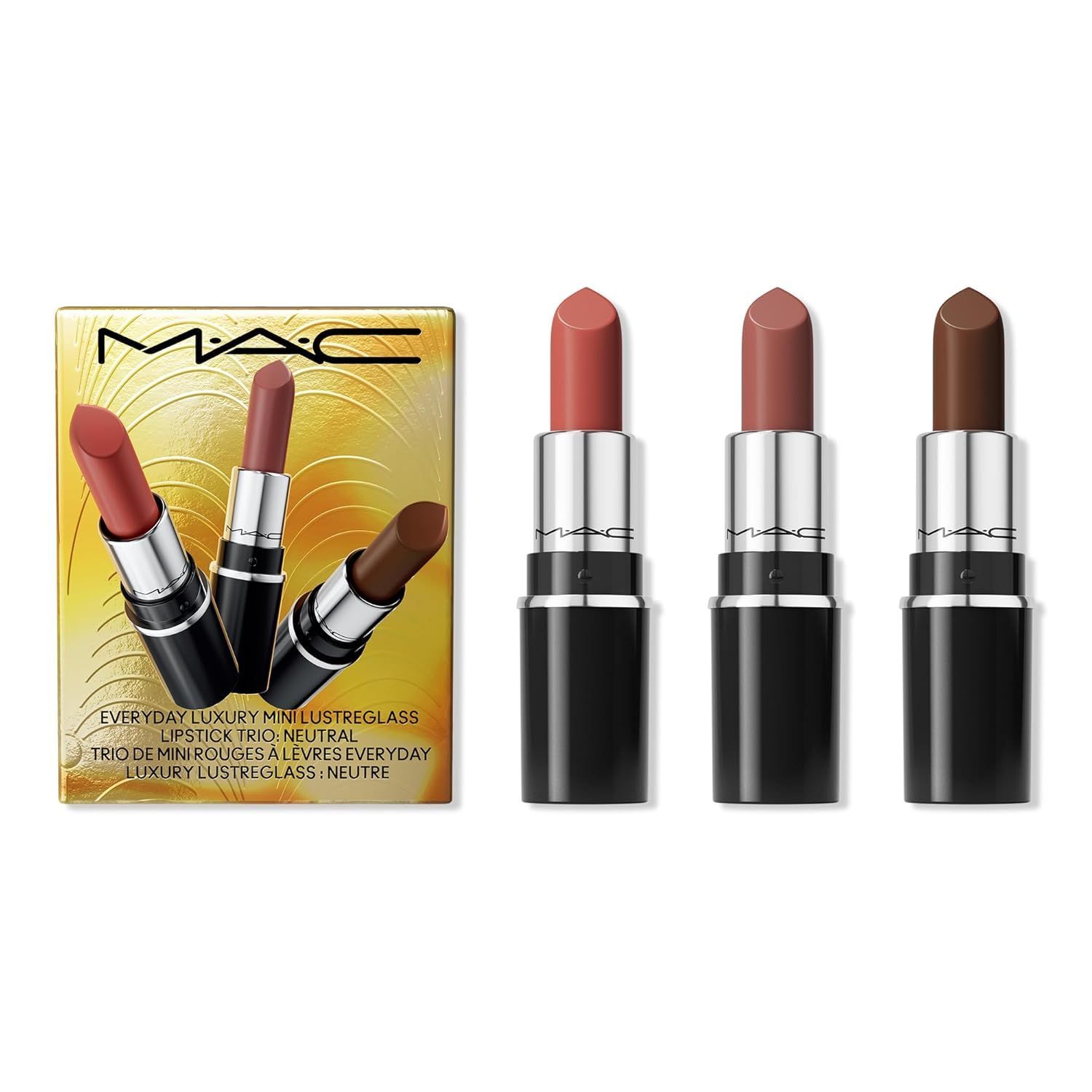 Everyday Luxury Mini Lustreglass Lipstick Trio Neutrals