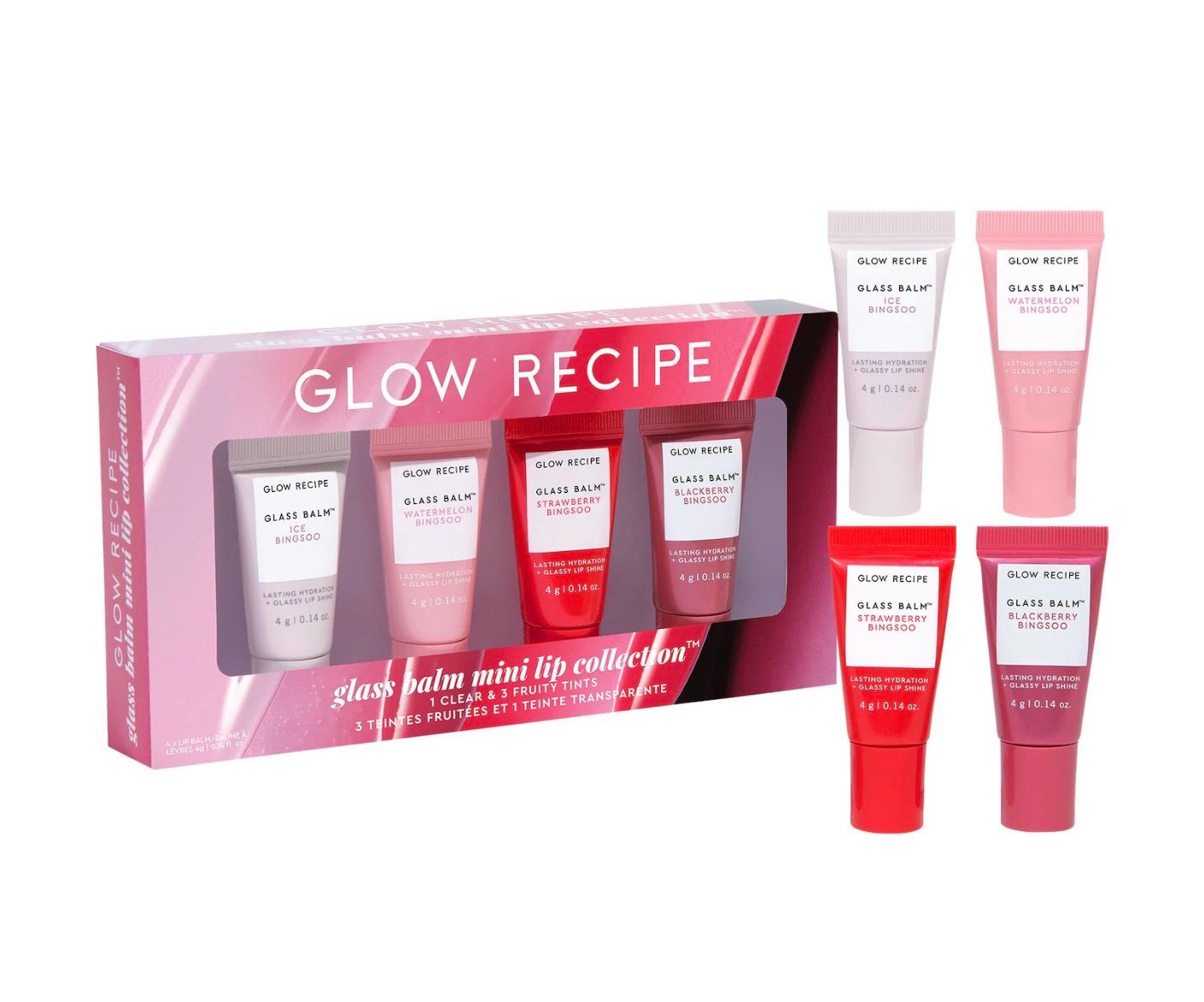 Glow Recipe  Mini Glass Balm Lip Collection Gift Set