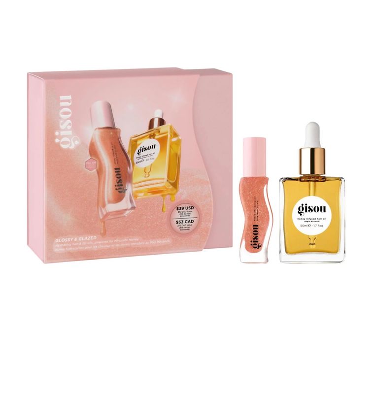Gisou  Glossy & Glazed Hair & Lip Oil Gift Set