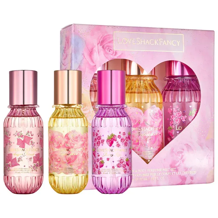 LoveShackFancy Have My Heart Mini Hair & Body Perfume Mist Set