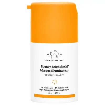 Drunk Elephant Bouncy Brightfacial Brightening Mask with 10% Azelaic Acid + 1% Salicylic Acid