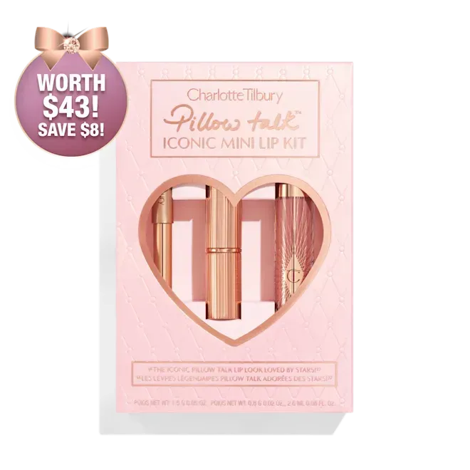 WORTH $43! PILLOW TALK ICONIC MINI LIP KIT LIMITED EDITION KIT