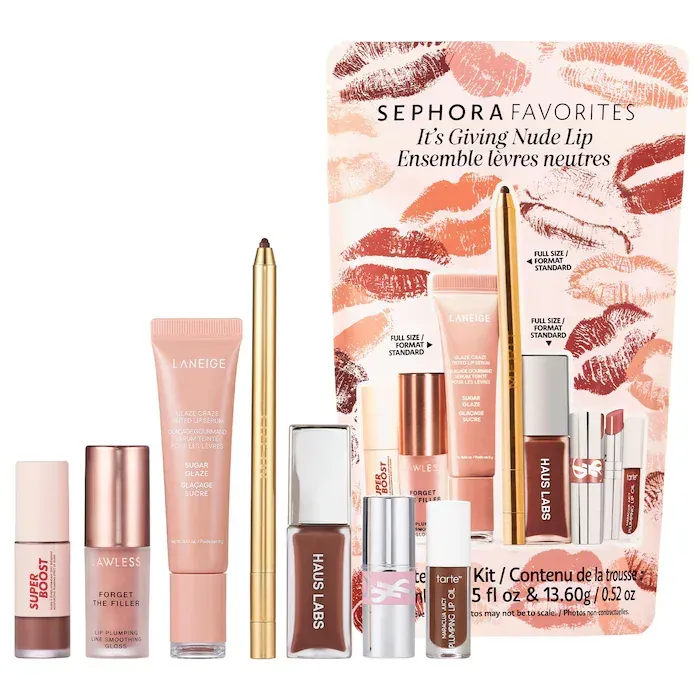 Sephora Favorites  It's Giving Nude Lip Makeup Value Set