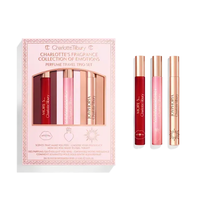 CHARLOTTE TILBURY FRAGRANCE COLLECTION OF EMOTIONS PERFUME TRAVEL TRIO SET