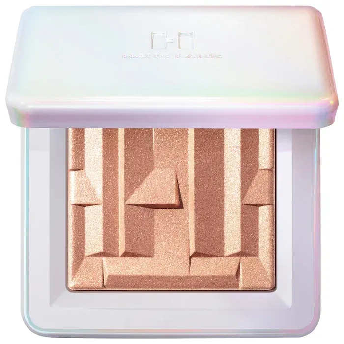 HAUS LABS BY LADY GAGA  Bio-Radiant Gel-Powder Illuminating Highlighter with Fermented Arnica |  Peach Quartz - golden peach