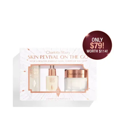 Charlotte tilbury WORTH $114! SKIN REVIVAL ON THE GO LIMITED EDITION SKINCARE KIT