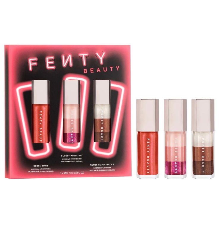 Fenty Beauty by Rihanna  Glossy Posse VIII 3-Piece Lip Luminizer Set