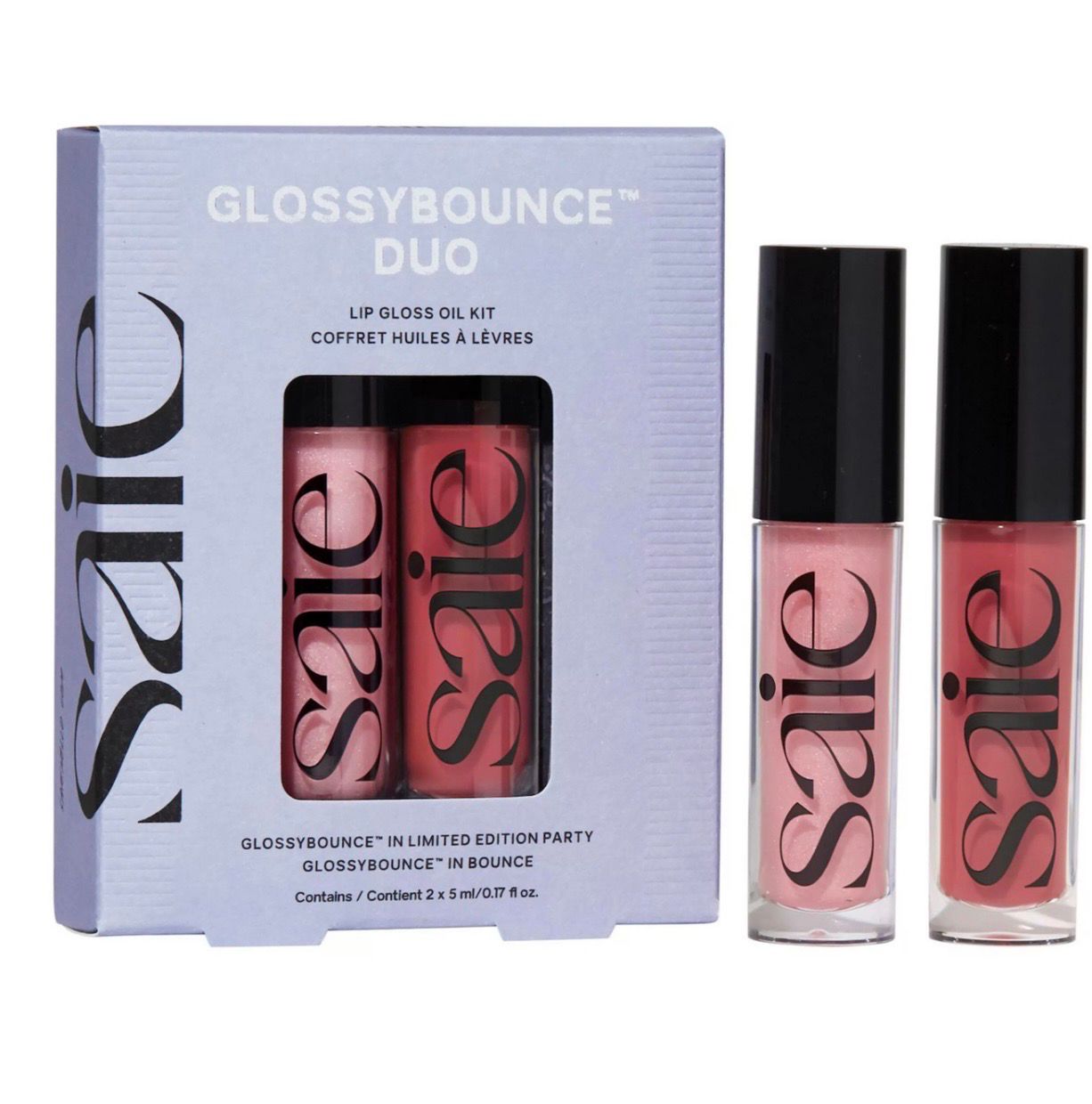 Saie Glossybounce Lip Gloss-Oil Duo Gift Set