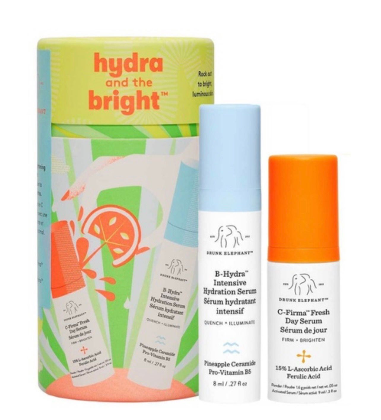 DRUNK ELEPHANT  HYDRA & THE BRIGHTS SET