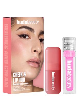 HUDA BEAUTY Berries and Cream Liquid Blush and Lip Gloss Set HUDA BEAUTY Berries and Cream Liquid Blush and Lip Gloss Set
