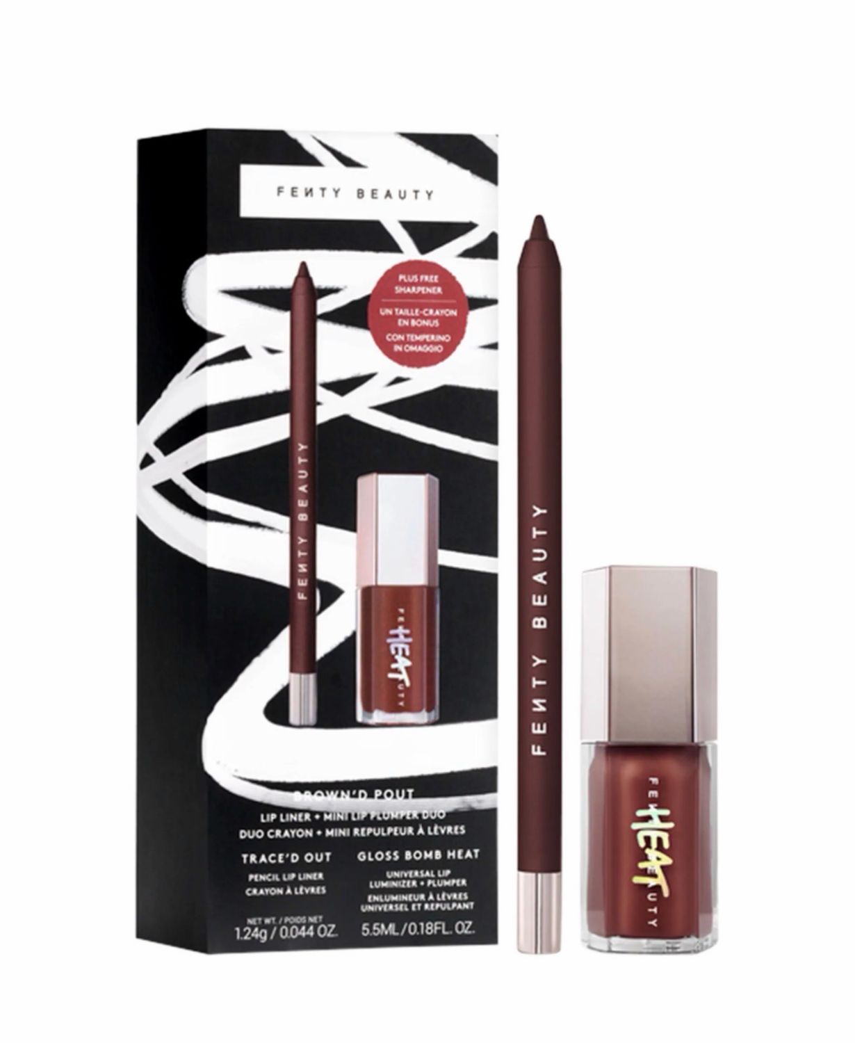 Fenty Beauty by Rihanna Brown'd Pout Lip Liner + Mini Lip Plumper Duo Fenty Beauty by Rihanna Brown'd Pout Lip Liner + Mini Lip Plumper Duo