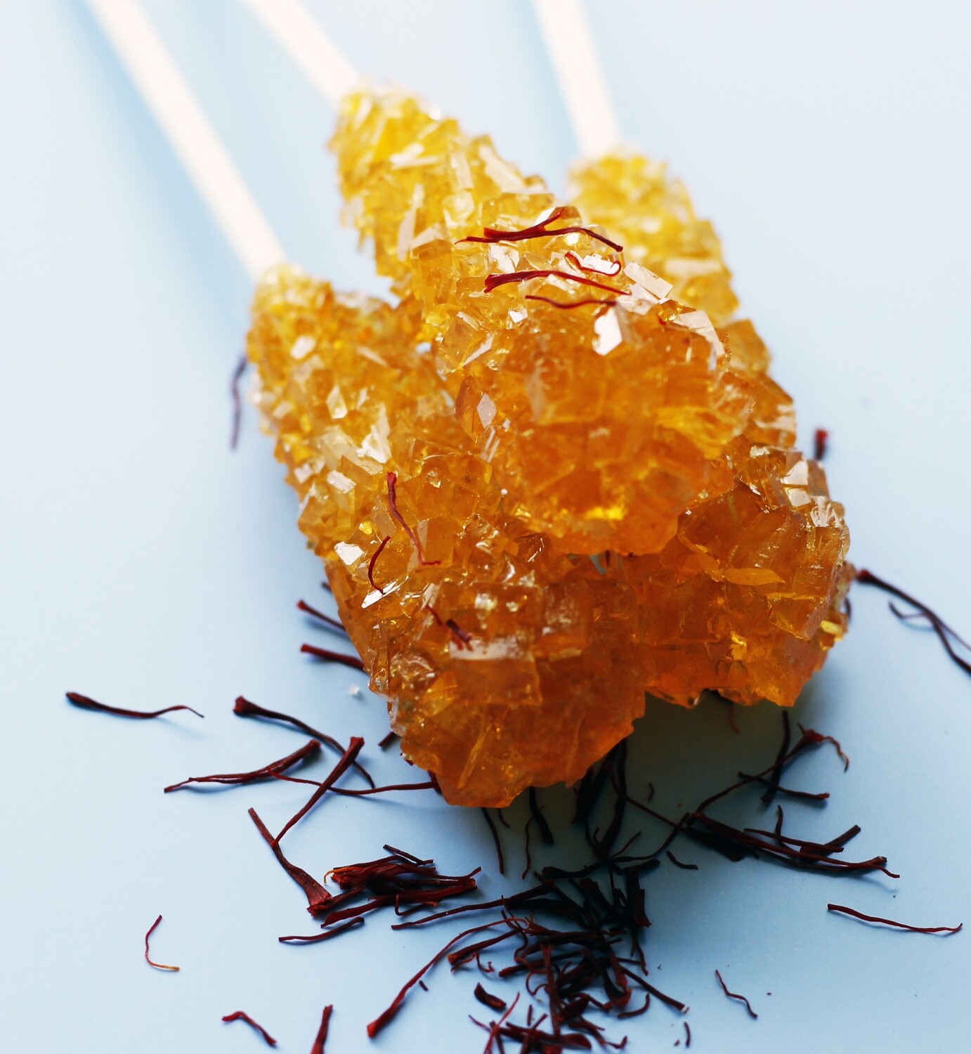 Saffron Rock Candy 100g - Six Sticks