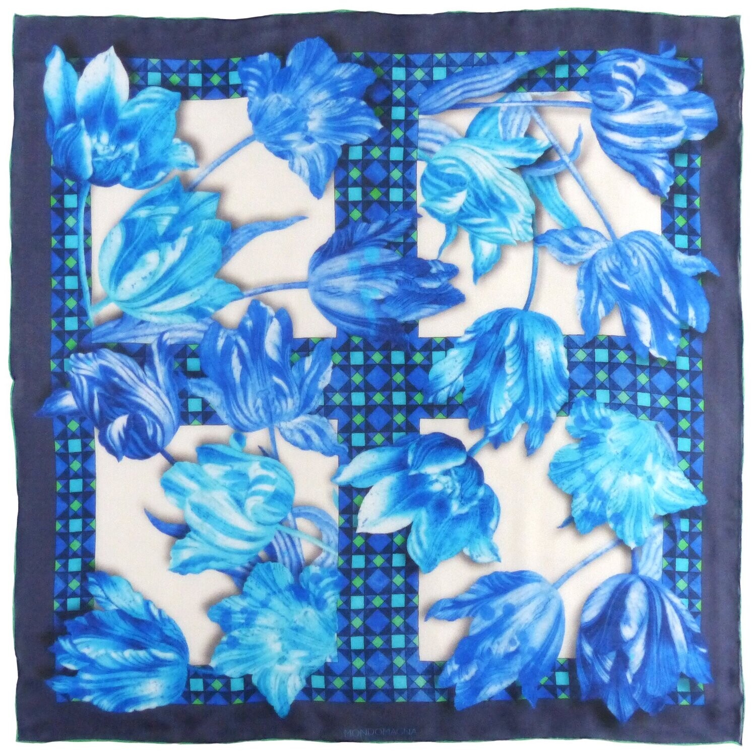 Silk Chiffon Scarf (65cm) - Tula Blue